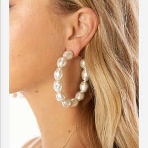 Pearl Hoop Earrings